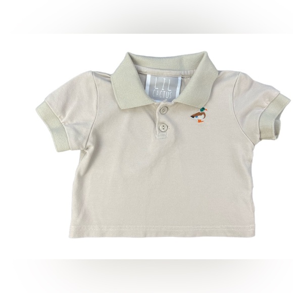 LITTLE CACTUS Boys Short Sleeve Cotton Polo - 6-12M - Picture 4 of 5